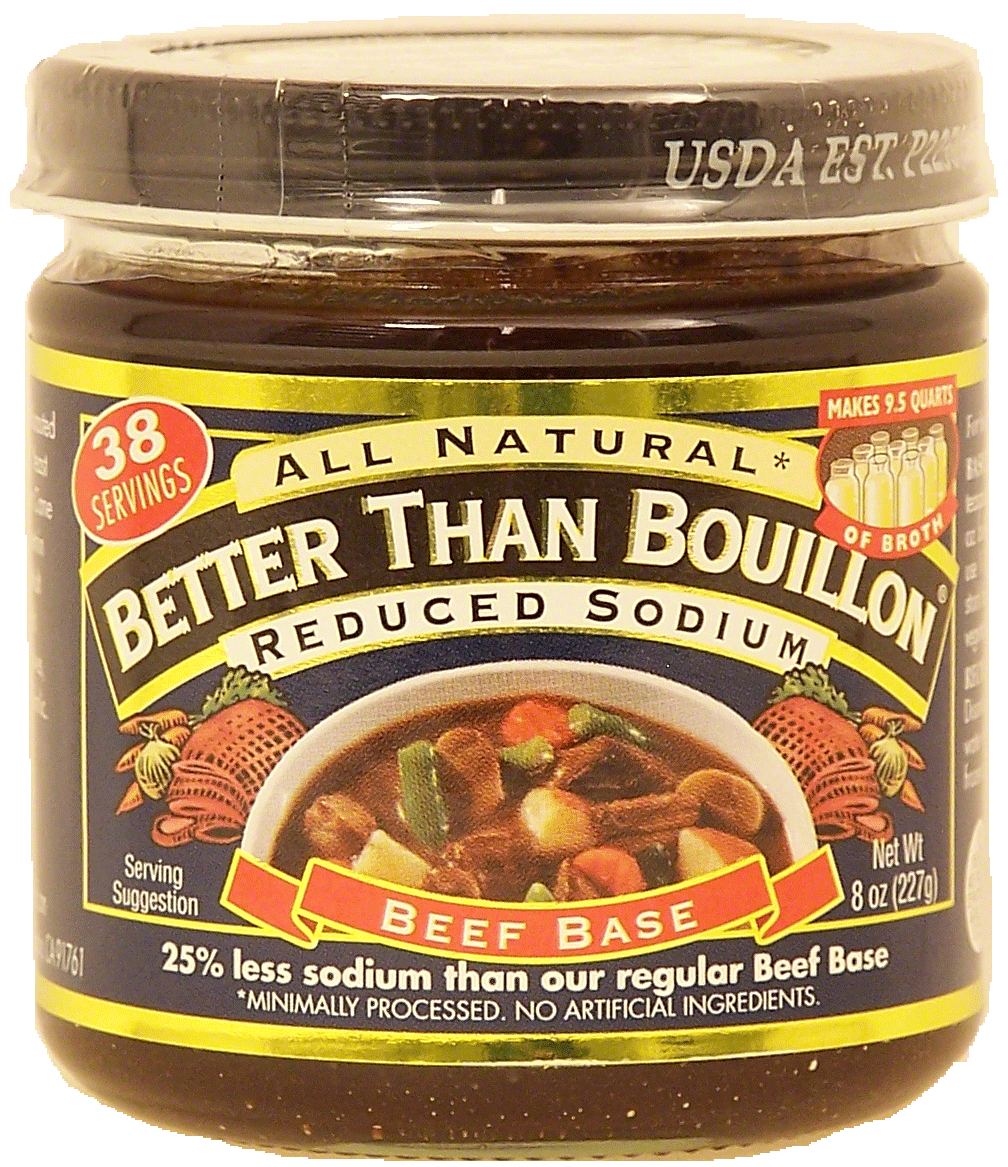 Superior Touch Better Than Bouillon reduced sodium beef base, 38 servings, makes 9.5 quarts Full-Size Picture